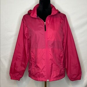 L.L. Bean Pink Full Zip Windbreaker Jacket